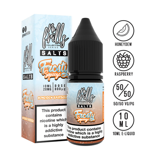No Frills Salts  Frosty Squeeze: Honeydew Raspberry Nic Salt 10ml | The Ace of Vapez