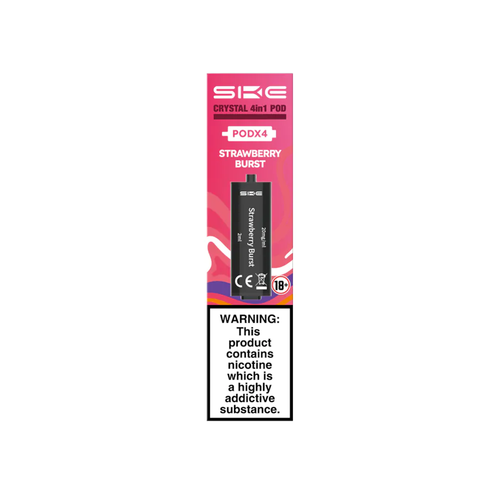 SKE Crystal 4 In 1 Pods Pack Of 4 Strawberry Burst | The Ace of Vapez