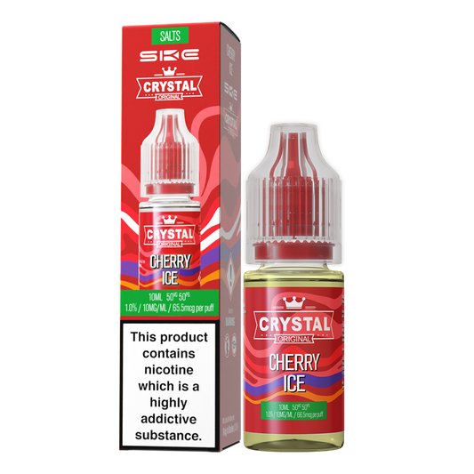SKE Crystal Bar Salts 10ml V2 Cherry Ice - The Ace Of Vapez