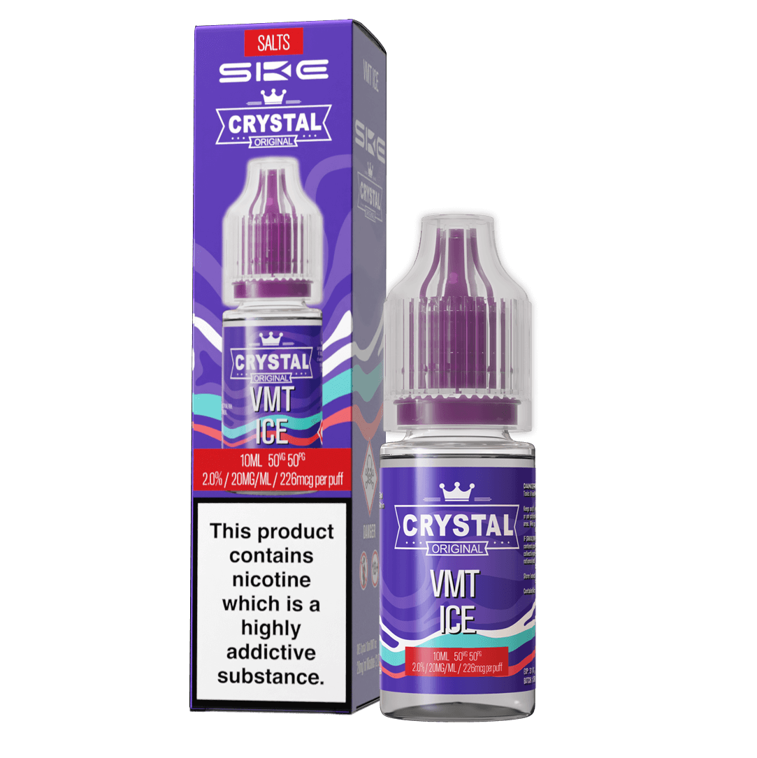 SKE Crystal Bar Salts 10ml V2 VMT Ice - The Ace Of Vapez
