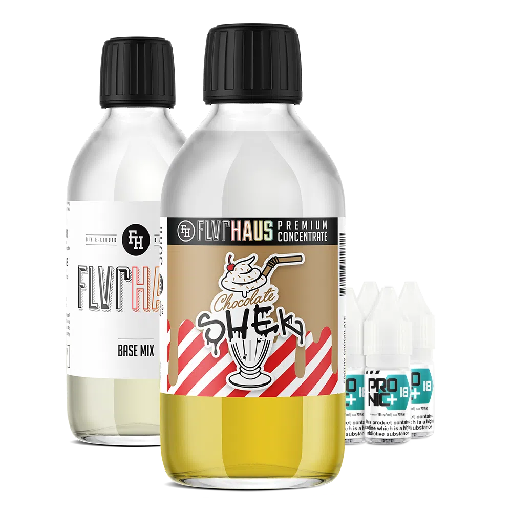 FLVRHAUS E-Liquid Bundle - Chocolate Shek - 250ml - The Ace Of Vapez