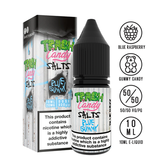Trash Candy Gummy Edition - Blue 10ml Nic Salt - The ace of vapez 
