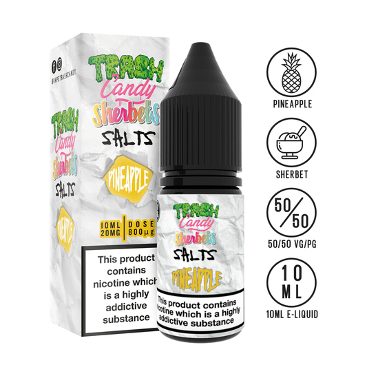 Trash Candy Sherbets Edition - Pineapple 10ml Nic Salt - The ace of vapez 