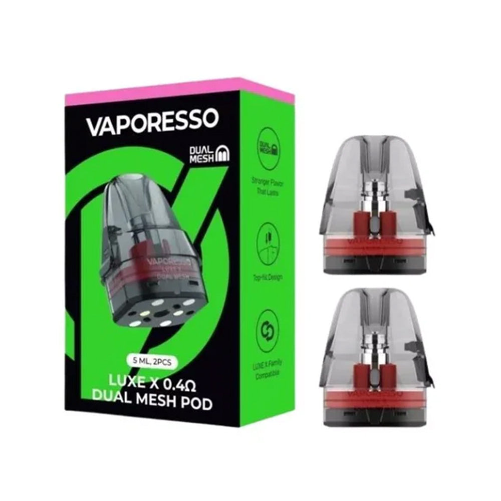 Vaporesso Luxe X Dual Mesh Replacement Pod at The Ace of Vapez The Ace Of Vapez Vaporesso Luxe X Dual Mesh Replacement Pod at The Ace of Vapez The Ace Of Vapez
