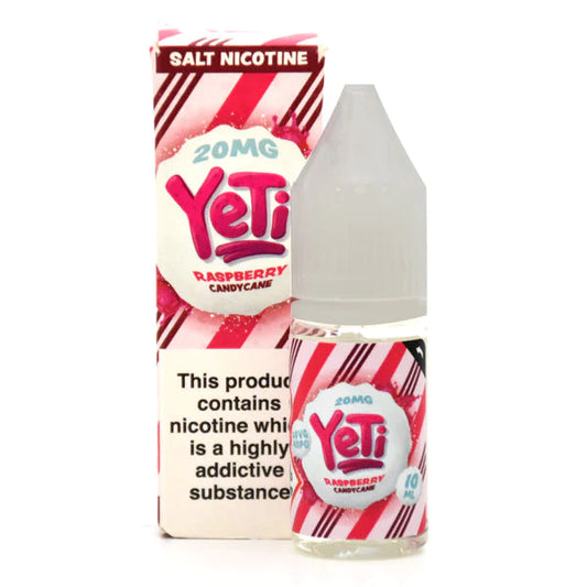 Yeti ﻿Raspberry Candy Cane Nic Salt 10ml - The Ace Of Vapez
