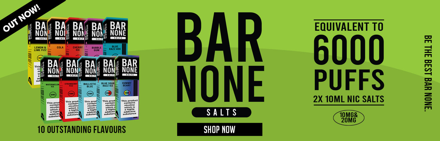 Bar none release banner with all 10 flavours