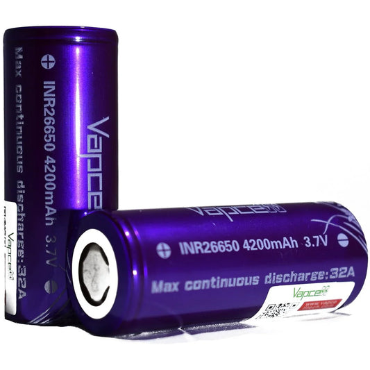 Vapcell 26650 4200Mah Battery 2 Pack In Material Case