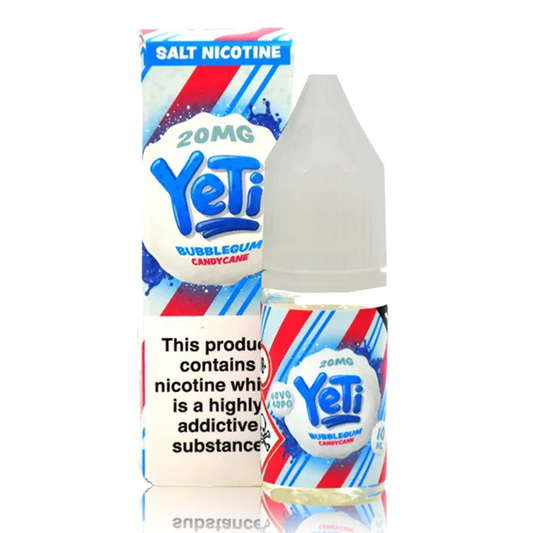 Yeti ﻿Bubblegum Candy Cane Nic Salt 10ml - The Ace Of Vapez