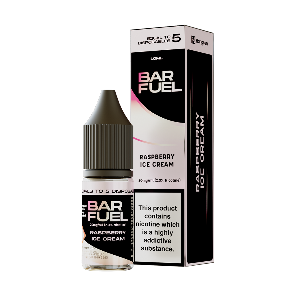 Bar Fuel Raspberry Ice Cream Nic Salts 10ml - The Ace Of Vapez
