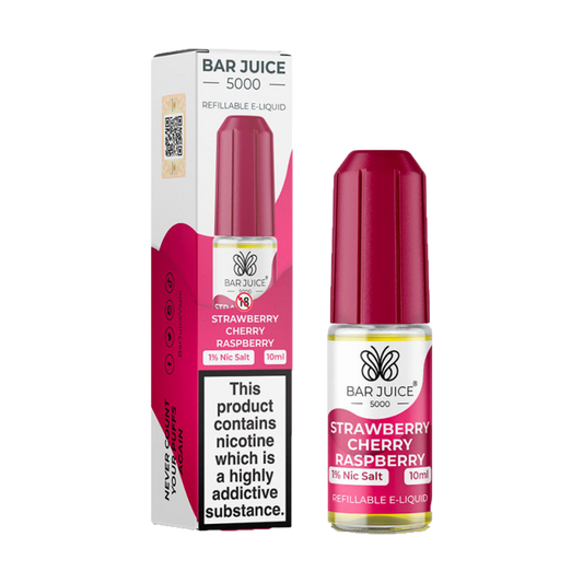 Bar Juice 5000 Salt Strawberry Raspberry Cherry 10ml - The Ace Of Vapez