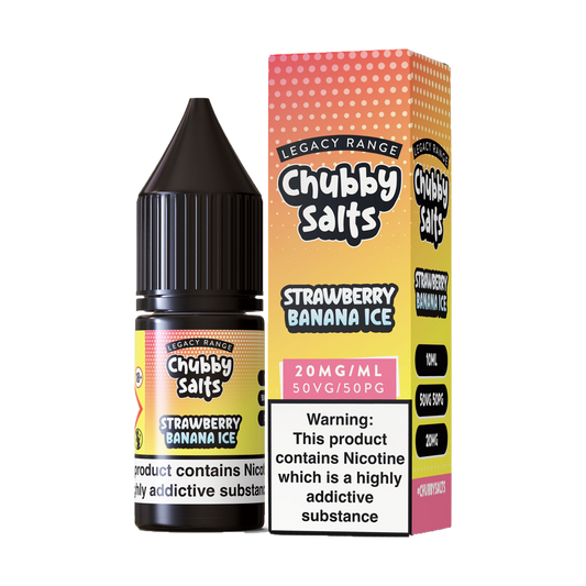 Chubby Salts Strawberry and Banana Ice 10ml - The Ace Of Vapez