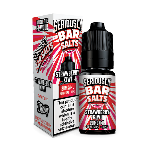 Doozy Seriously Bar Salts Strawberry Kiwi 10ml (Clearance) - The Ace Of Vapez