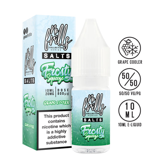 No Frills Salts - Frosty Squeeze: Grape Cooler Nic Salt 10ml - The Ace Of Vapez