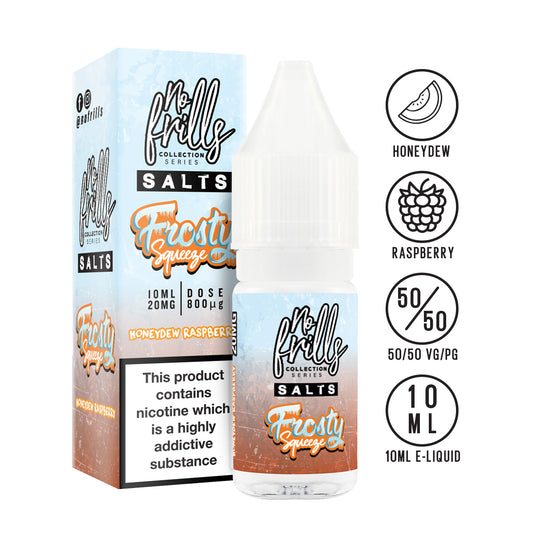 No Frills Salts - Frosty Squeeze: Honeydew Raspberry Nic Salt 10ml - The Ace Of Vapez