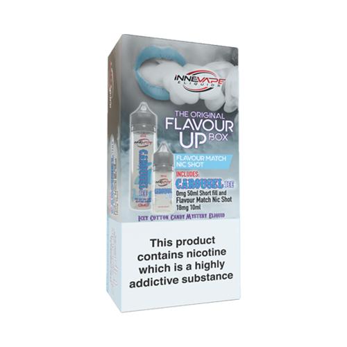 Innevape Flavour Up Boxes Carousel cotton Candy Ice 50ml with Nicotine Flavour Shot - The Ace Of Vapez