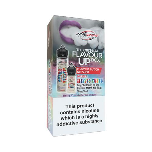 Innevape Flavour Up Boxes Hippie puffs Berry Crunch Cereal 50ml with Nicotine Flavour Shot - The Ace Of Vapez