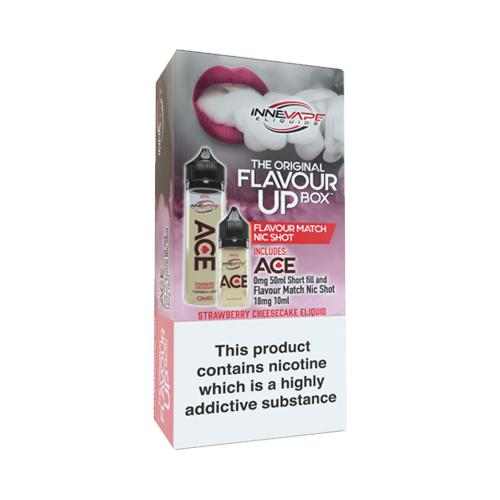 Innevape Flavour Up Boxes Ace Strawberry Cheese cake 50ml with Nicotine Flavour Shot - The Ace Of Vapez
