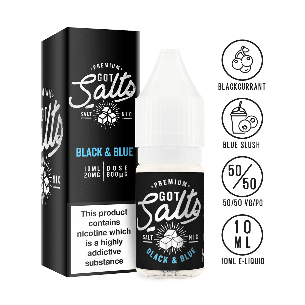 Got Salts - Black & Blue 10ml - The Ace Of Vapez