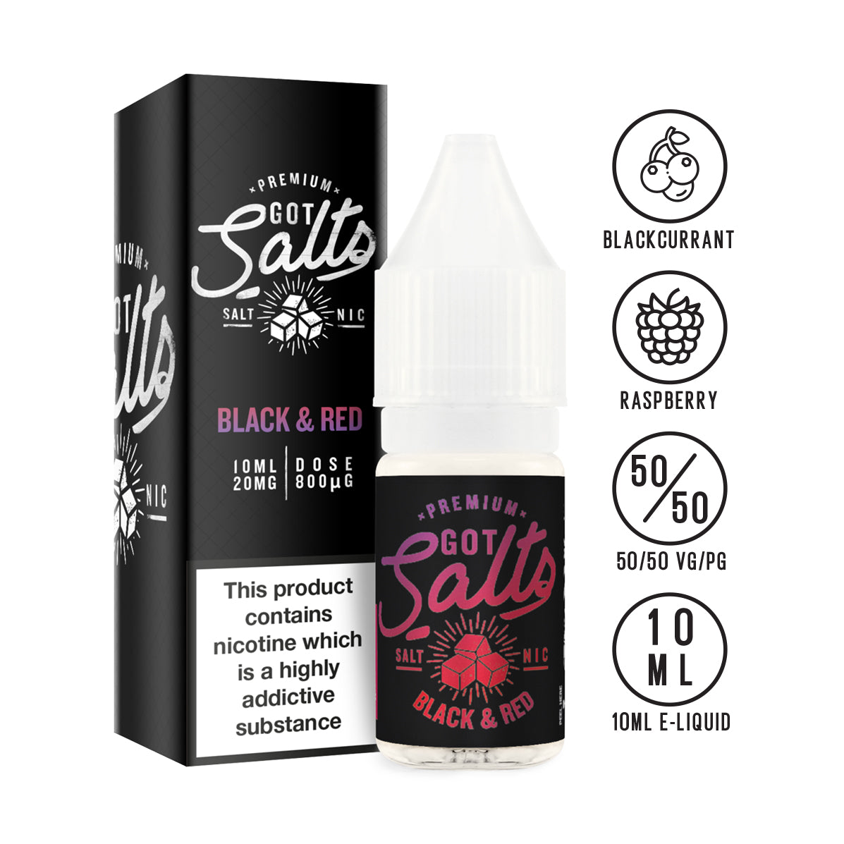 Got Salts - Black & Red 10ml - The Ace Of Vapez