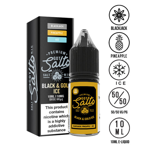 Got Salts - Black & Gold Ice 10ml - The Ace Of Vapez