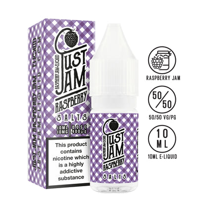 Just Jam Raspberry 10ml Nicotine Salt - The Ace Of Vapez