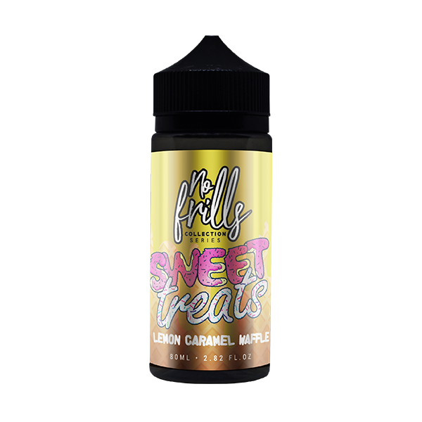 No Frills Collection Series - Sweet Treats Lemon & Caramel Waffle 80ml - The Ace Of Vapez