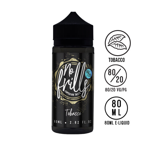 No Frills - Tobacco 80/20 80ml - The Ace Of Vapez