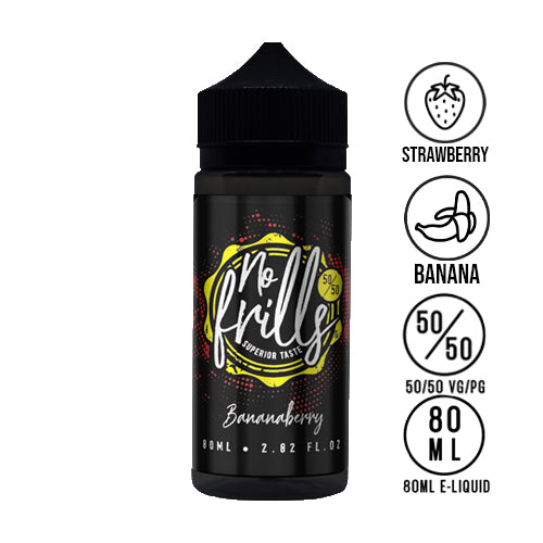 No Frills - Bananaberry 80ml 50/50 - The Ace Of Vapez