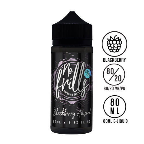 No Frills - Blackberry Aniseed 80ml 80/20 - The Ace Of Vapez