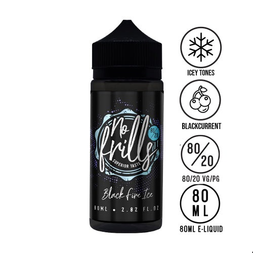 No Frills - Black Fire Ice 80ml 80/20 - The Ace Of Vapez