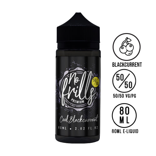 No Frills - Cool Blackcurrant 80ml 50/50 - The Ace Of Vapez
