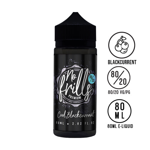 No Frills - Cool Blackcurrant 80ml 80/20 - The Ace Of Vapez