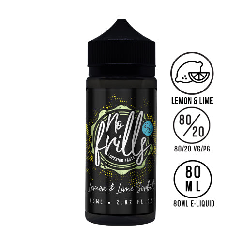 No Frills - Lemon & Lime Sorbet 80ml 80/20 - The Ace Of Vapez