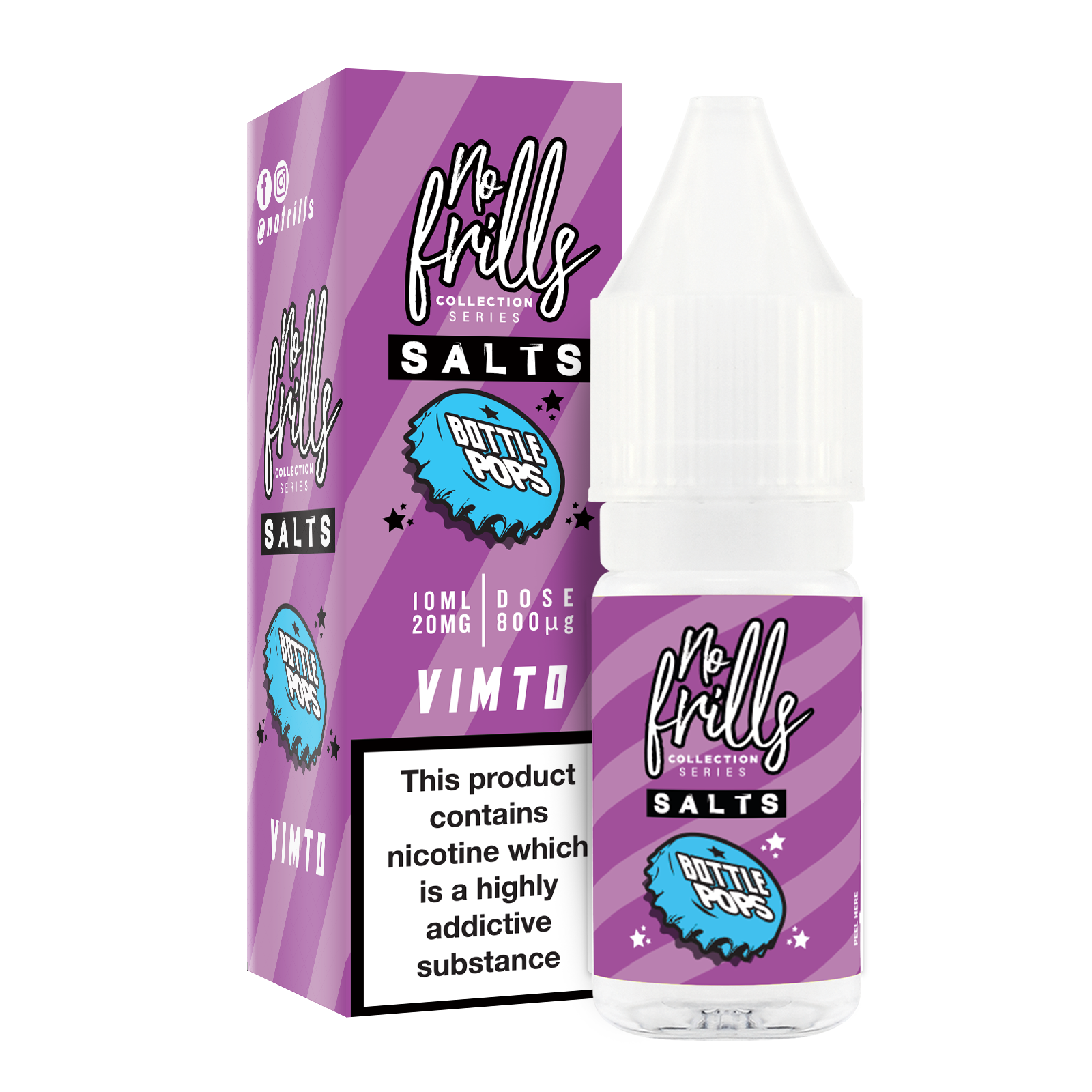 No Frills Salts - Bottle Pops: Vinto Nic Salt 10ml - The Ace Of Vapez