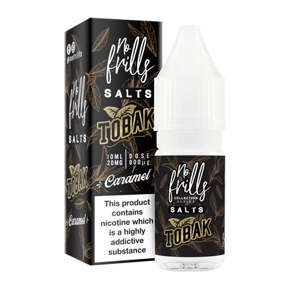 No Frills Salts - Tobak: Caramel Tobacco Nic Salt 10ml - The Ace Of Vapez