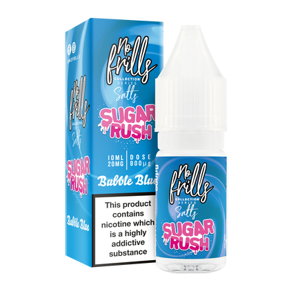 No Frills Salts - Sugar Rush: Bubble Blue Nic Salt 10ml - The Ace Of Vapez