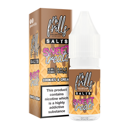 No Frills Salts - Sweet Treats: Cookies & Cream Nic Salt 10ml - The Ace Of Vapez