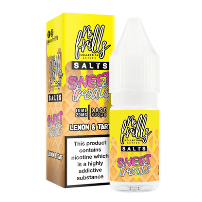 No Frills Salts - Sweet Treats: Lemon & Tart Nic Salt 10ml - The Ace Of Vapez