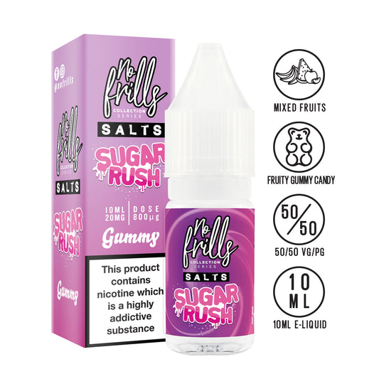 No Frills Salts - Sugar Rush: Gummy Nic Salt 10ml - The Ace Of Vapez
