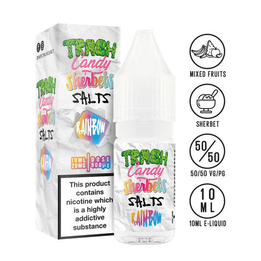 Trash Candy Sherbets Edition - Rainbow 10ml Nic Salt - The Ace Of Vapez