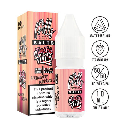 No Frills Salts - Twizted Fruits: Strawberry Watermelon Nic Salt 10ml - The Ace Of Vapez