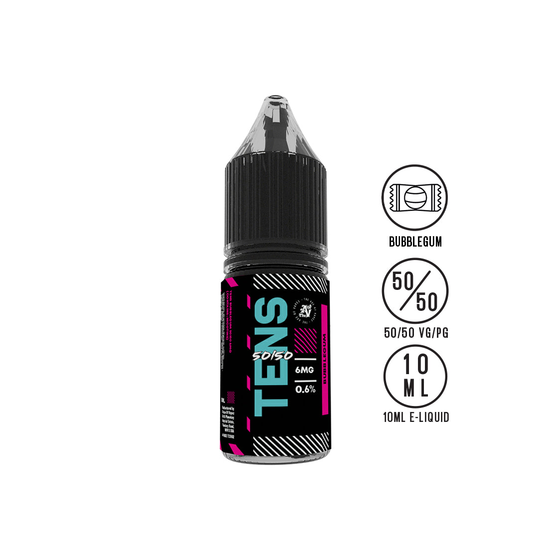 Tens Bubblegum 10ml - The Ace Of Vapez