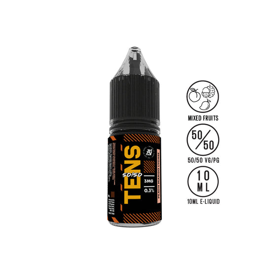 Tens Peach Mango Lychee 10ml - The Ace Of Vapez