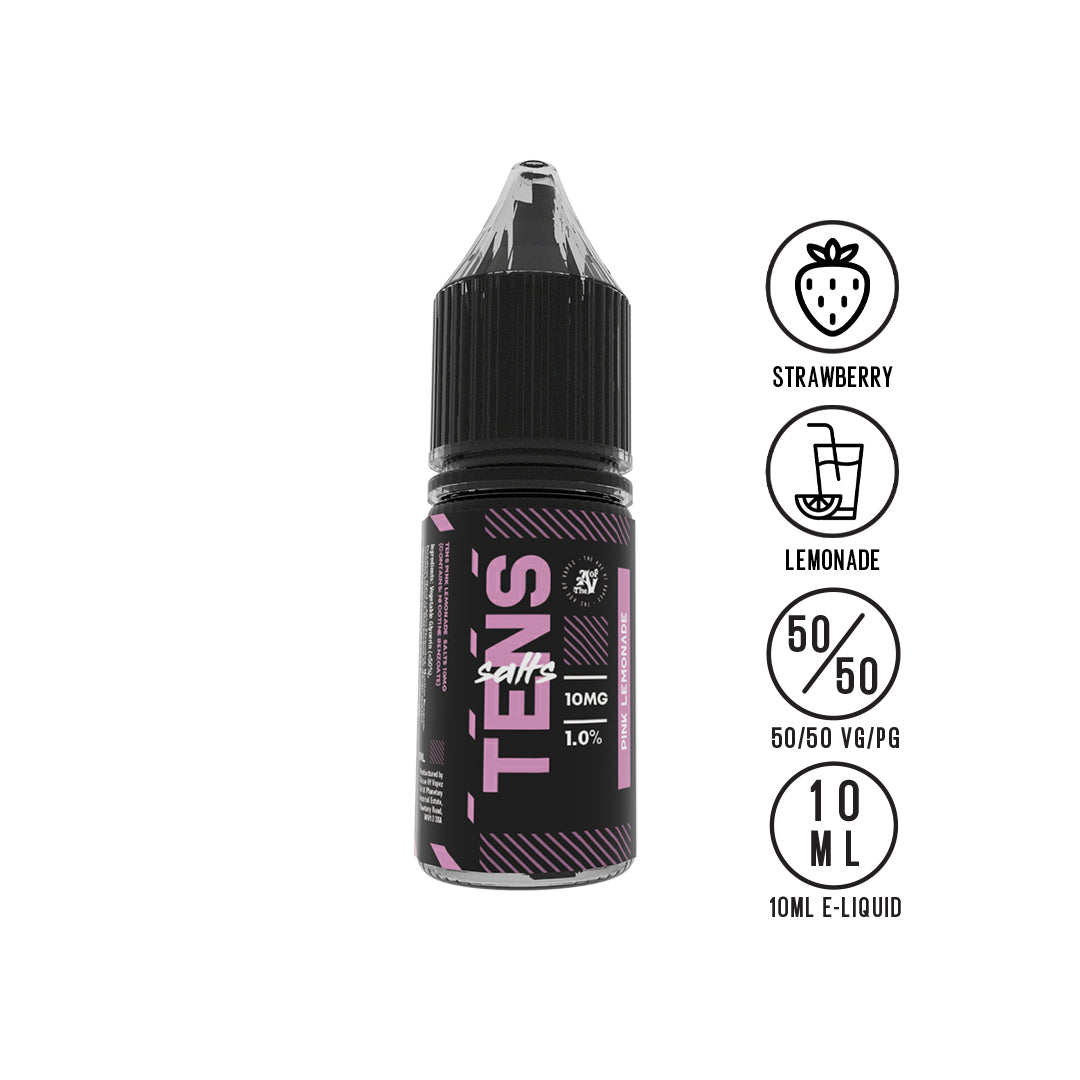 Tens Salt Pink Lemonade 10ml - The Ace Of Vapez