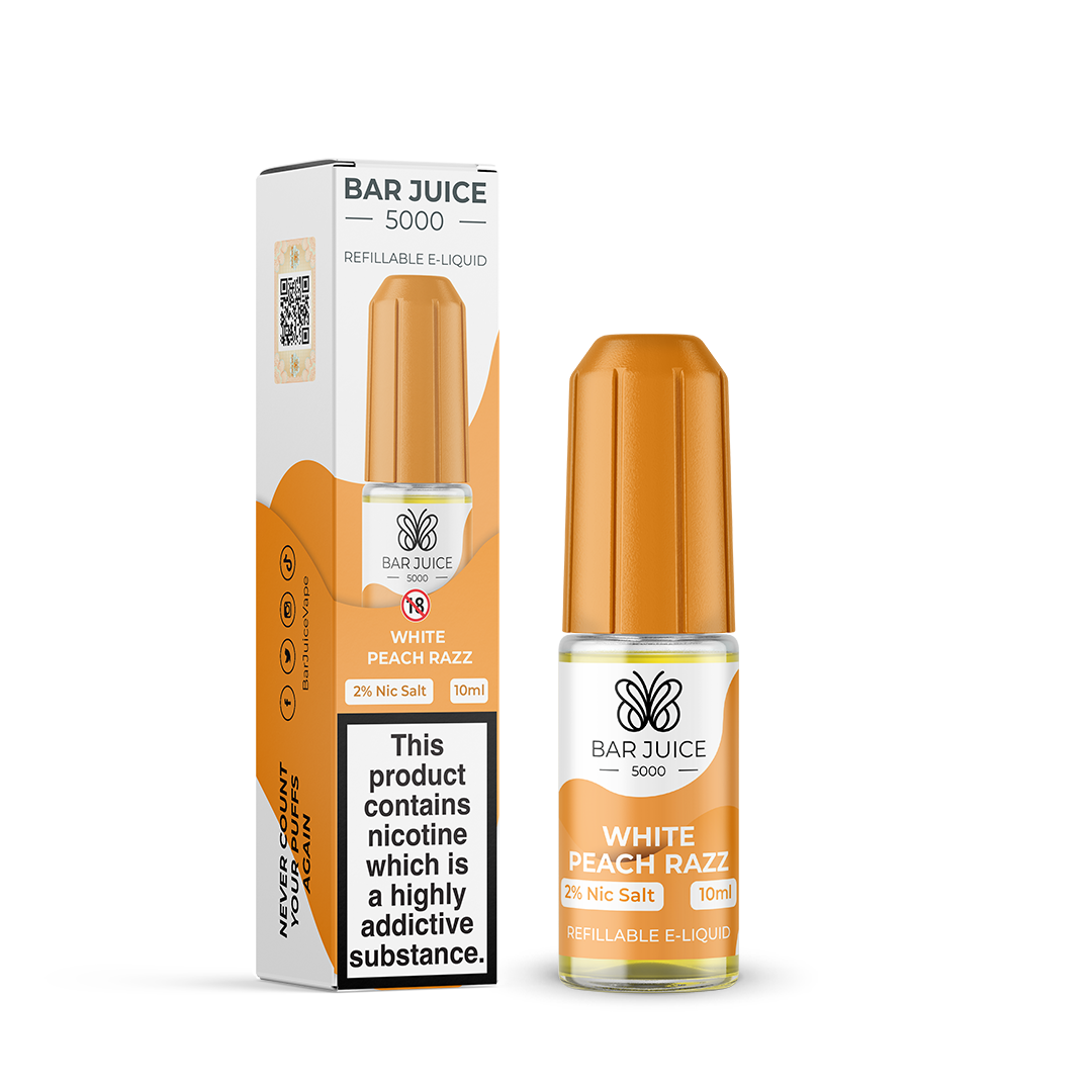 Bar Juice 5000 Salt White Peach Razz 10ml - The Ace Of Vapez